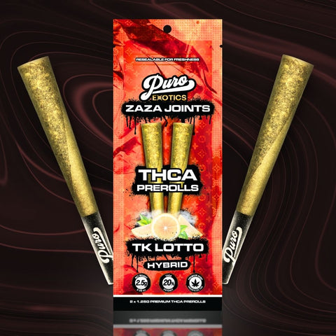 (BOX OF 10) 2-PK ZAZA THCA JOINTS - TK Lotto