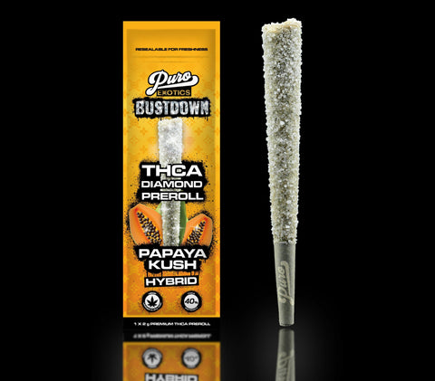 BUST DOWN THCA DIAMOND JOINTS - Papaya Kush