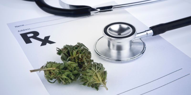 medical cannabis and stethoscope